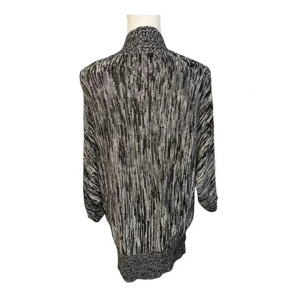 Ann Taylor loft black and gray knit flyaway cardigan size medium - Picture 3 of 4